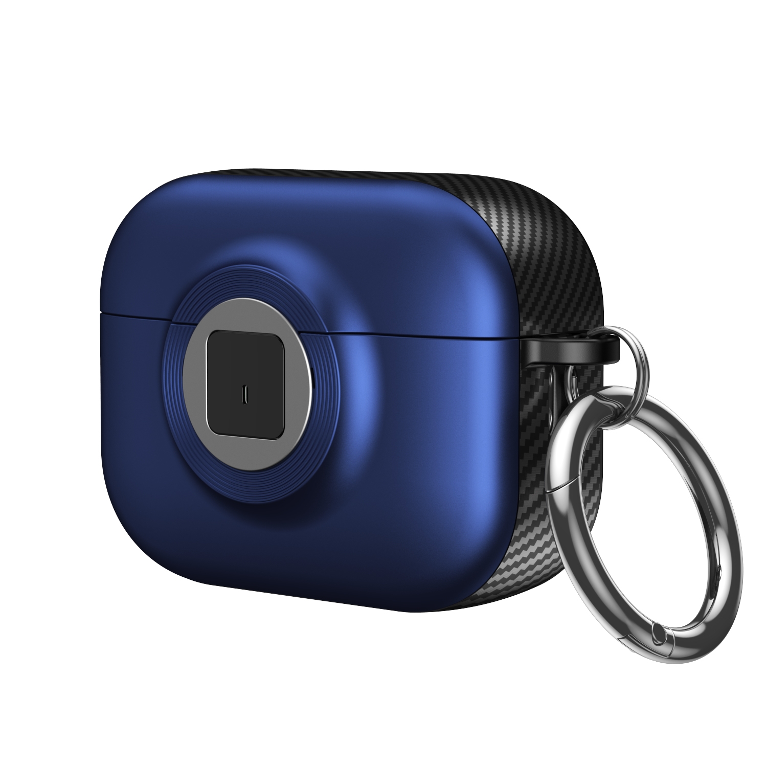 For AirPods 3 Camera Series PC + TPU Headset Shockproof Carbon Fibre Case(Blue) - Shopkiz.com