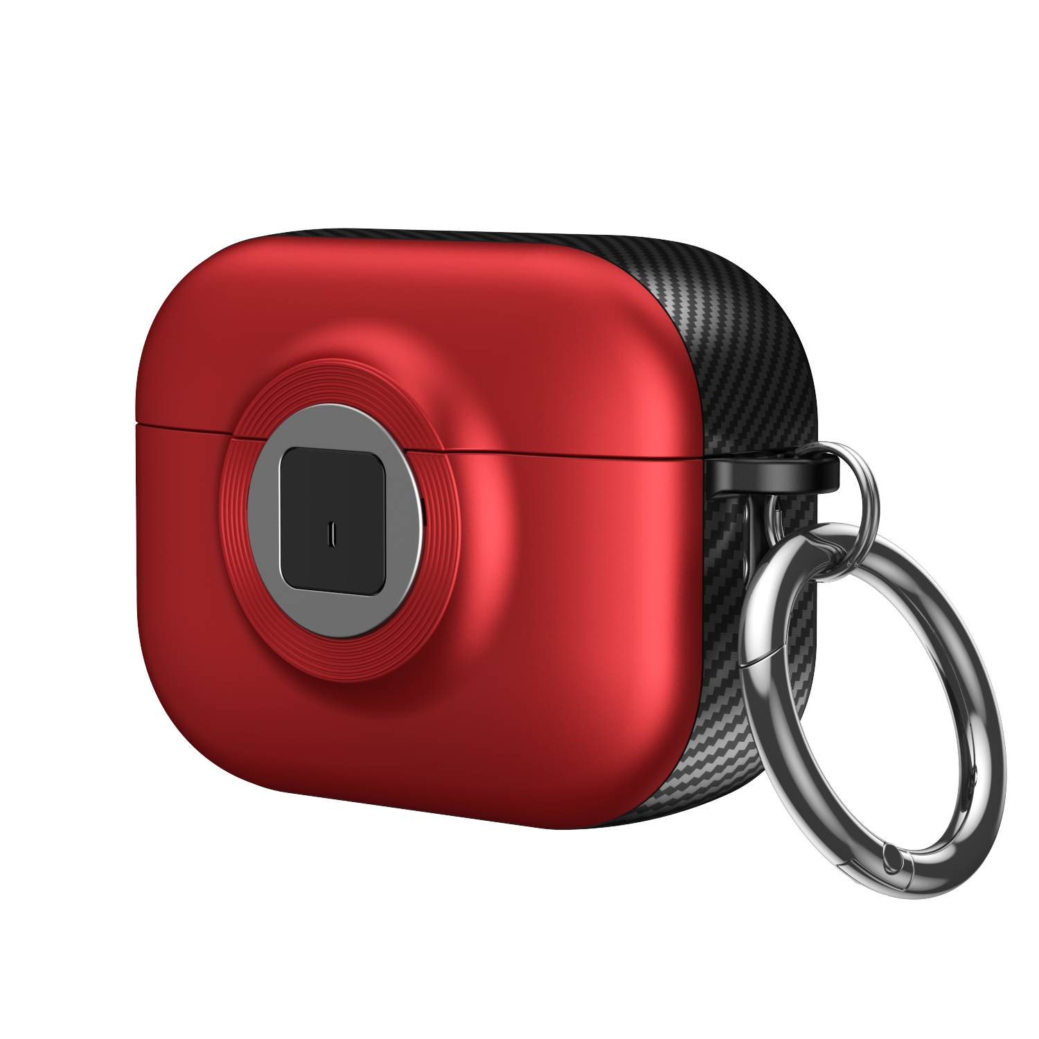 For AirPods Pro Camera Series PC + TPU Headset Shockproof Carbon Fibre Case(Red) - Shopkiz.com