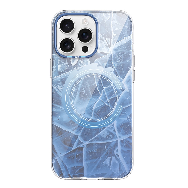 For iPhone 16 Pro TGVIS Grace Series MagSafe Magnetic Phone Case(Glacier) - Shopkiz.com