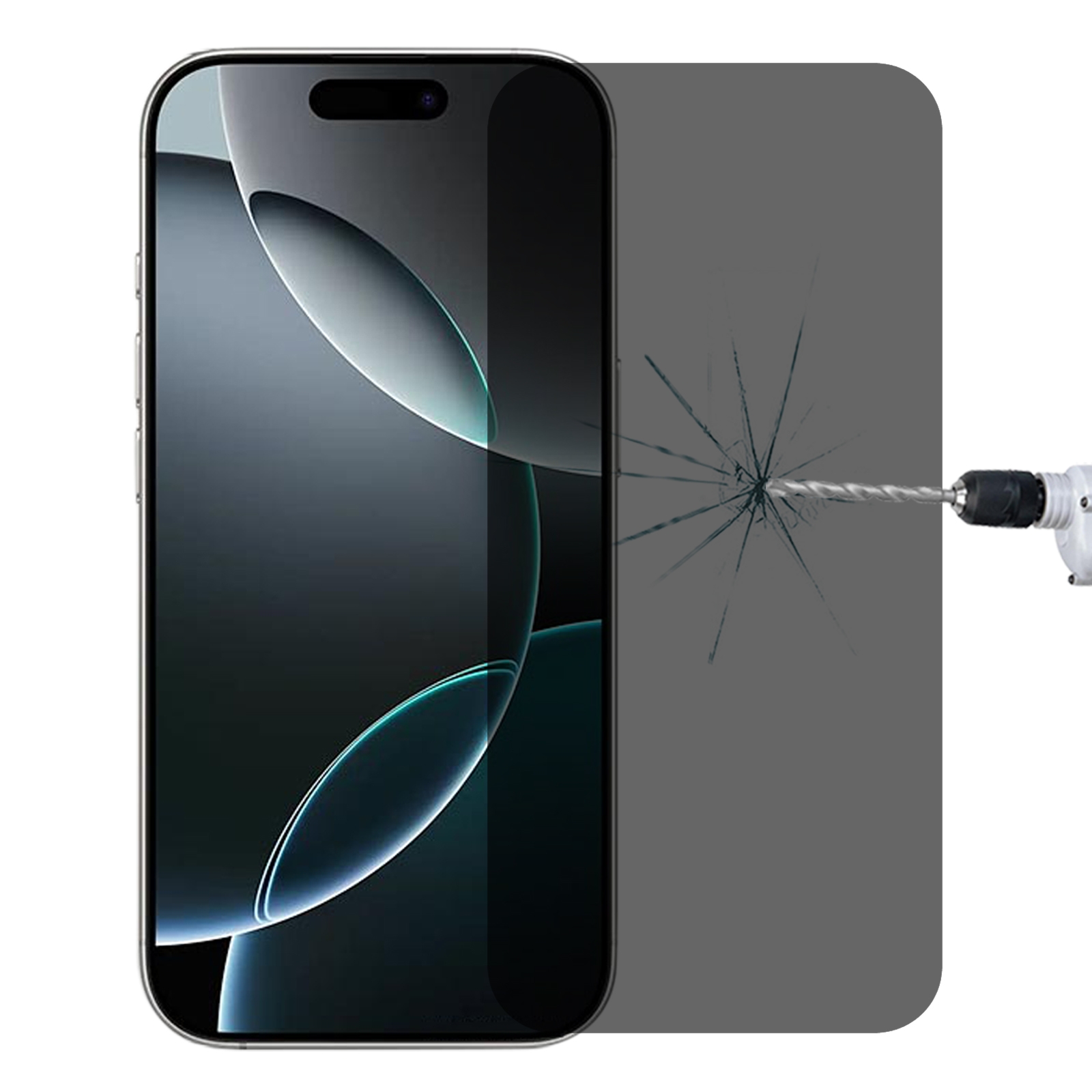 For iPhone 16 Pro High Transparency Full Cover Anti-spy Tempered Glass Film - Shopkiz.com