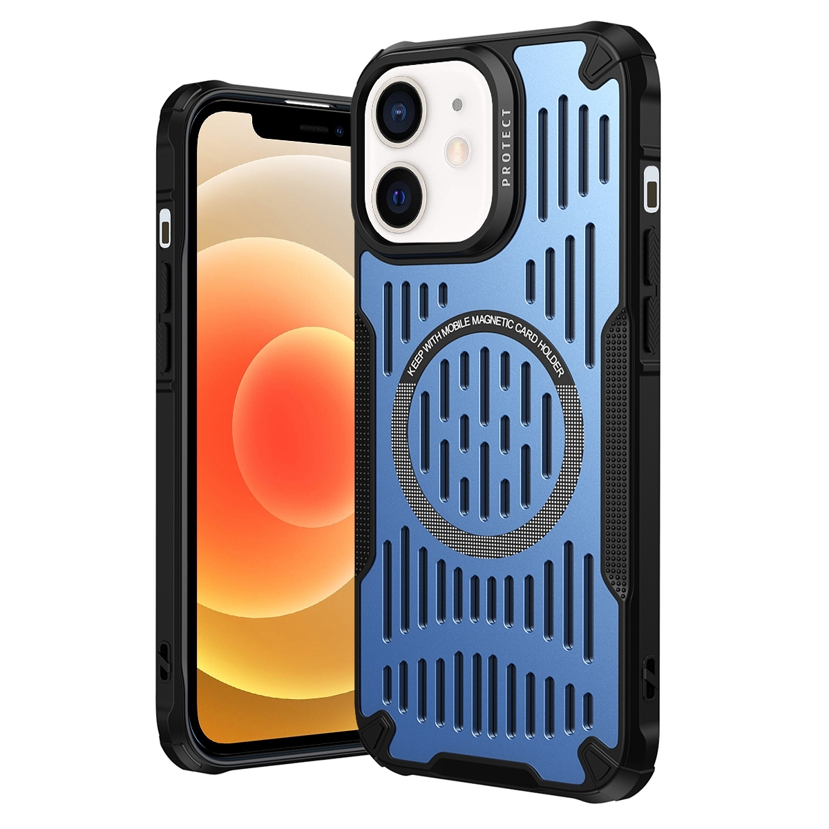 For iPhone 12 Ice Front Cooling MagSafe Magnetic Phone Case(Sierra Blue) - Shopkiz.com