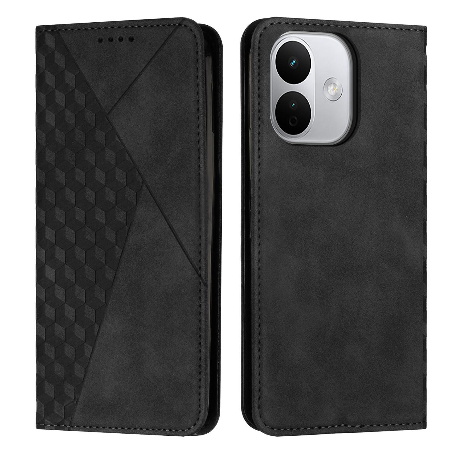 For Redmi Note 17 Pro 5G Global 163mm Diamond Splicing Skin Feel Magnetic Leather Phone Case(Black) - Shopkiz.com