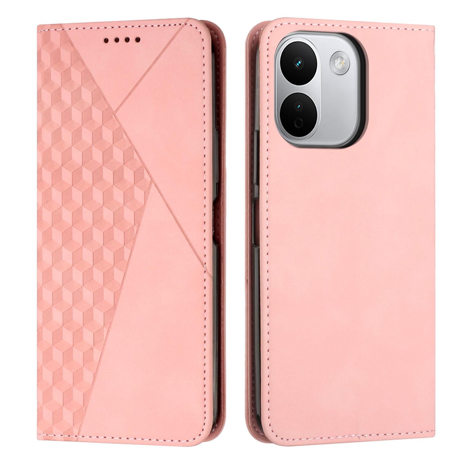 For Redmi Note 17 Pro+ 5G Global 163mm Diamond Splicing Skin Feel Magnetic Leather Phone Case(Rose Gold) - Shopkiz.com