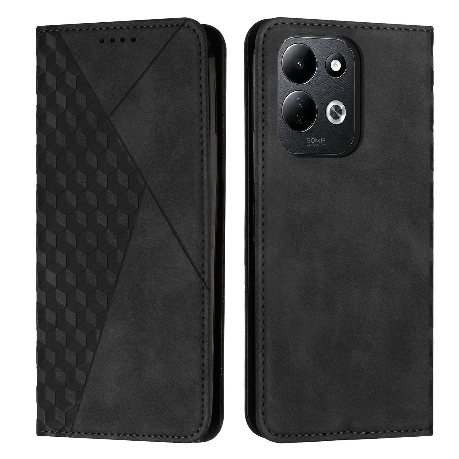 For Redmi 17 5G / 4G Global 170mm Diamond Splicing Skin Feel Magnetic Leather Phone Case(Black) - Shopkiz.com