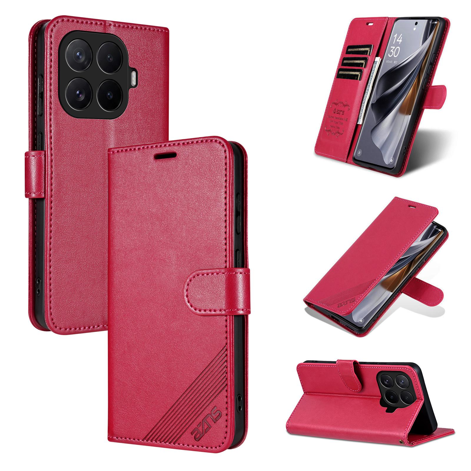 For Xiaomi 17T Pro 5G AZNS Sheepskin Texture Flip Leather Phone Case(Red) - Shopkiz.com
