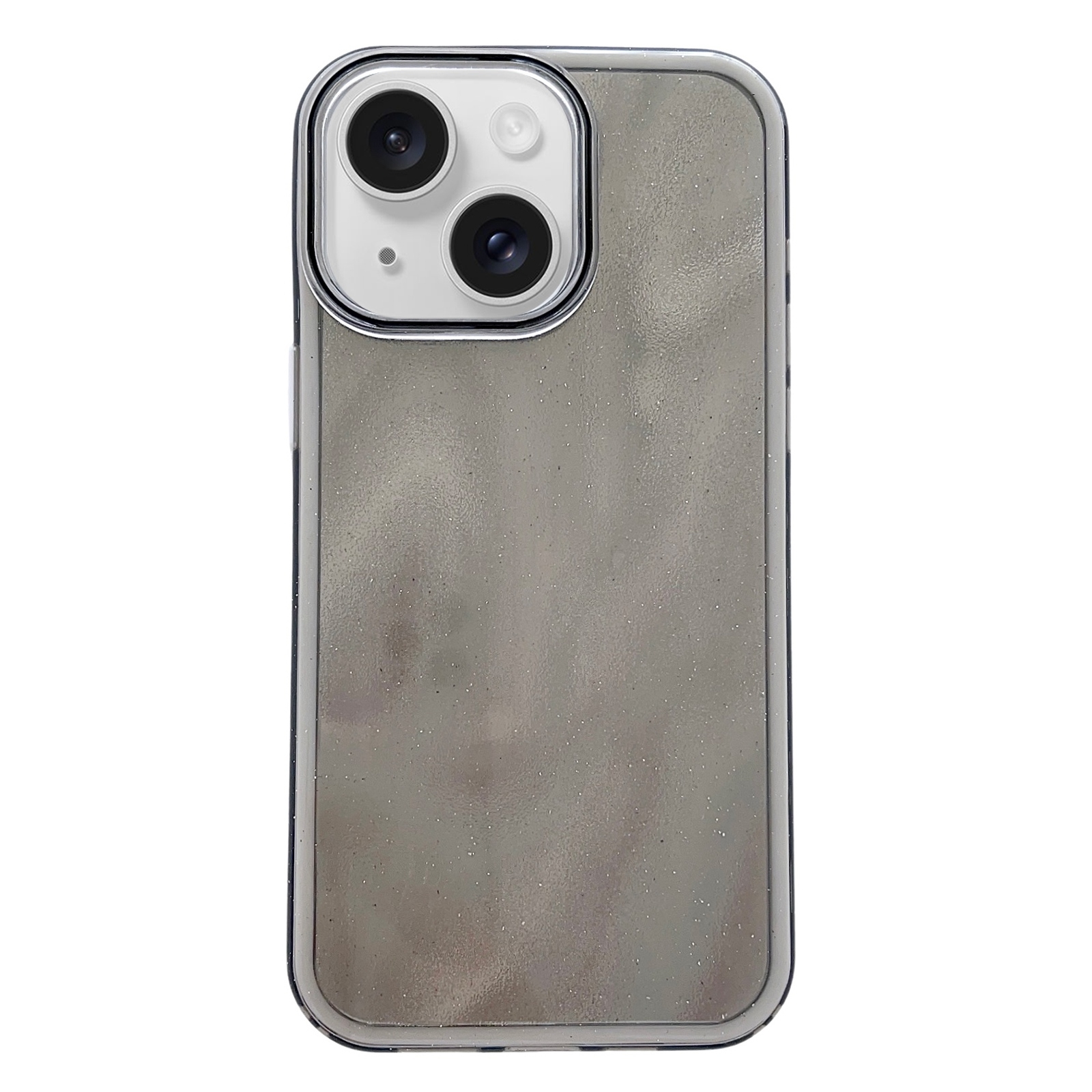 For iPhone 13 Quicksand Texture Glitter TPU Hybrid PC Phone Case(Black) - Shopkiz.com