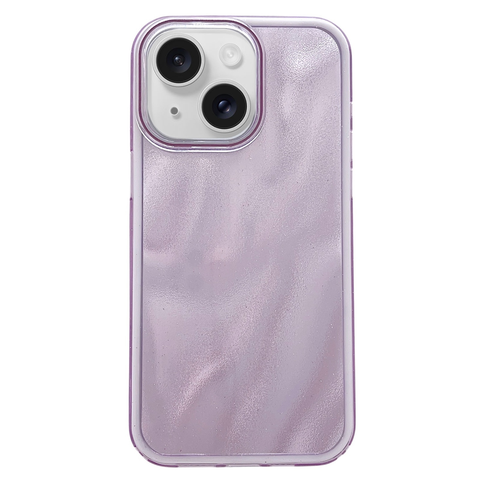 For iPhone 13 Quicksand Texture Glitter TPU Hybrid PC Phone Case(Purple) - Shopkiz.com