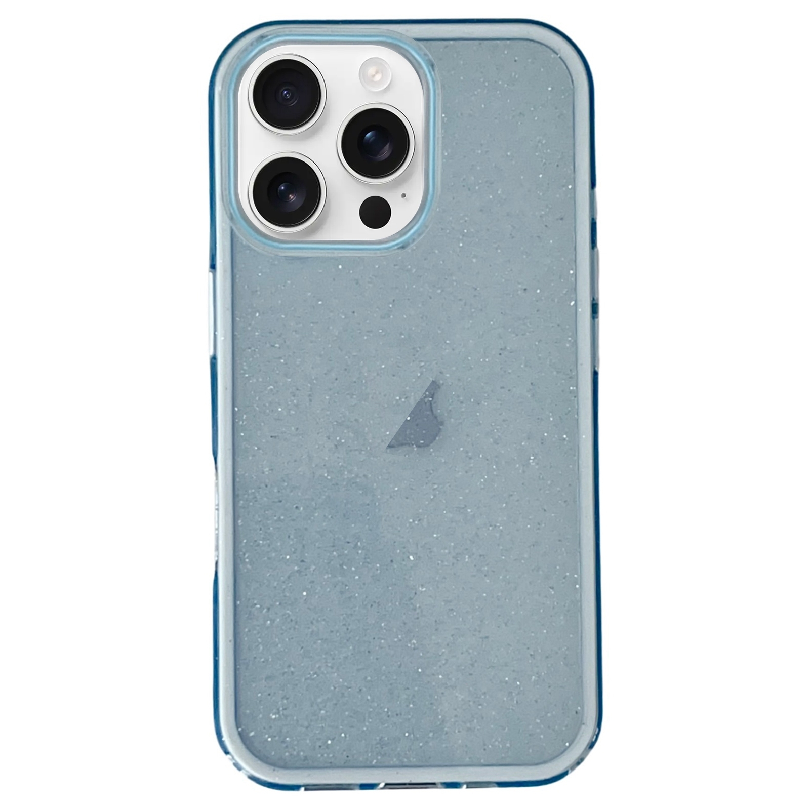 For iPhone 14 Pro IMD 3 in 1 Glitter TPU Hybrid PC Phone Case(Blue) - Shopkiz.com