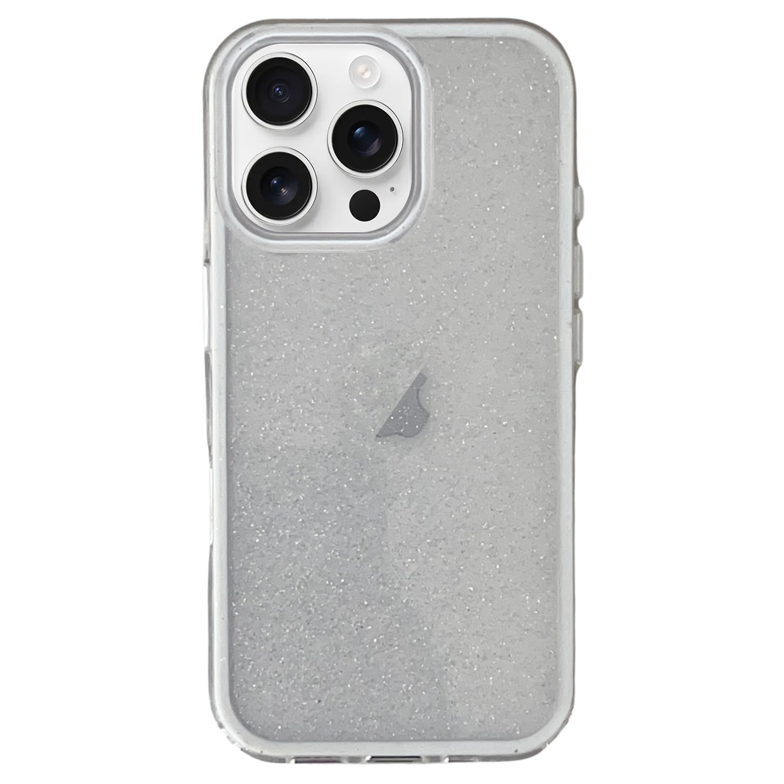 For iPhone 14 Pro IMD 3 in 1 Glitter TPU Hybrid PC Phone Case(White) - Shopkiz.com