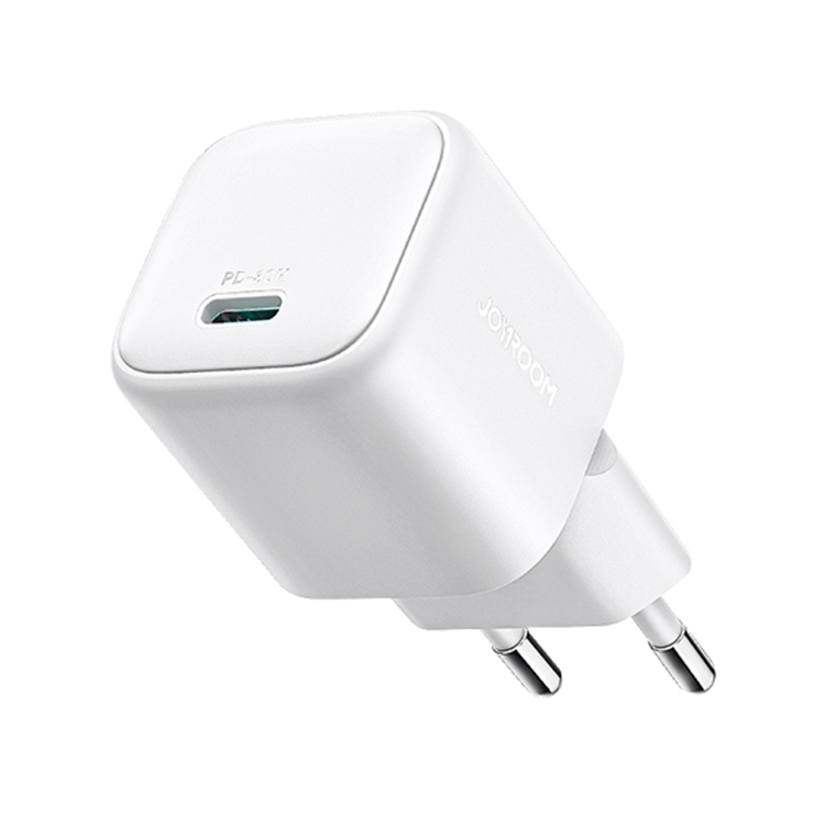 JOYROOM JR-TCG15 30W GaN USB-C / Type-C Port Mini Charger, Plug:EU Plug(White) - Shopkiz.com
