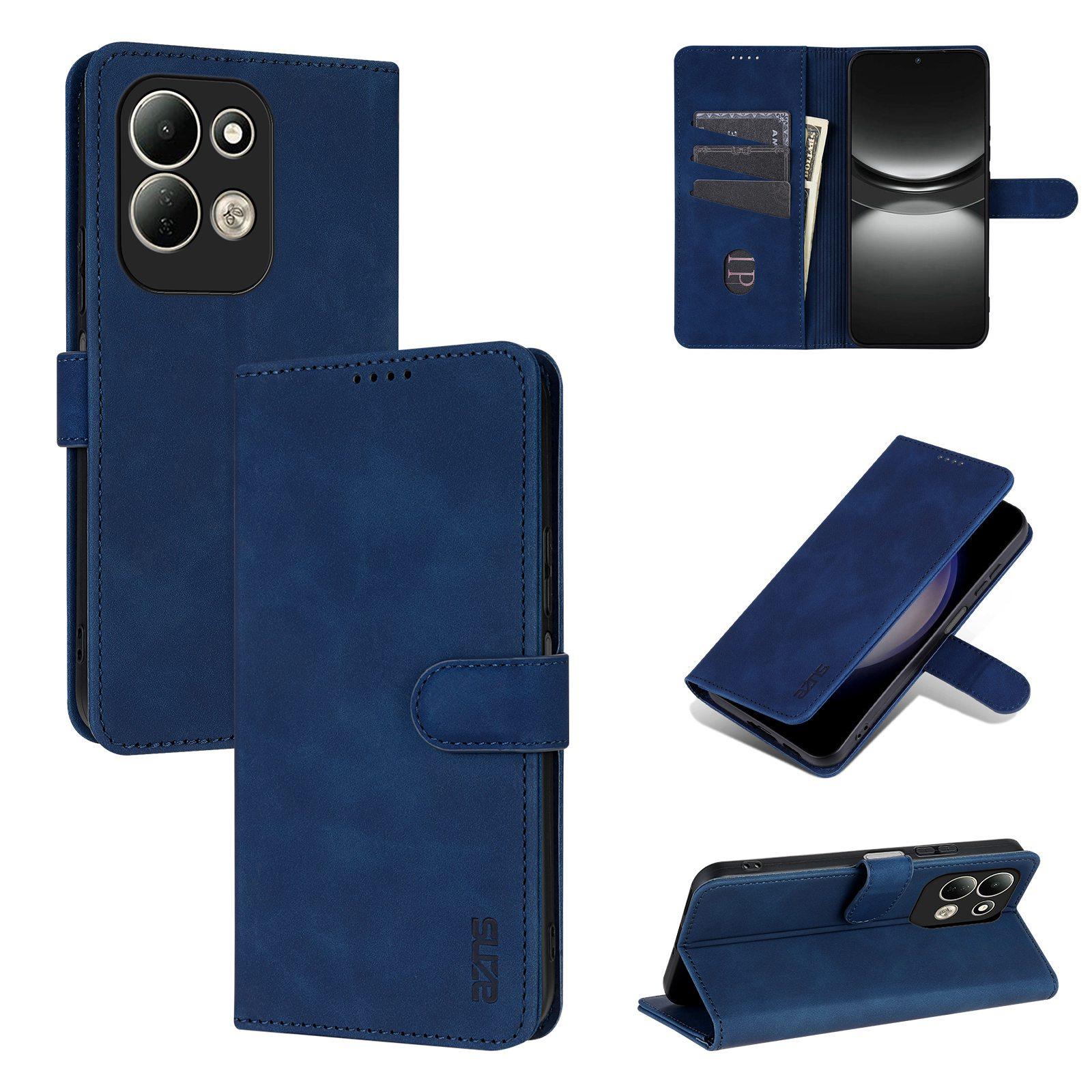 For Redmi 17 5G Global 170mm AZNS Skin Feel Calf Texture Flip Leather Phone Case(Blue) - Shopkiz.com