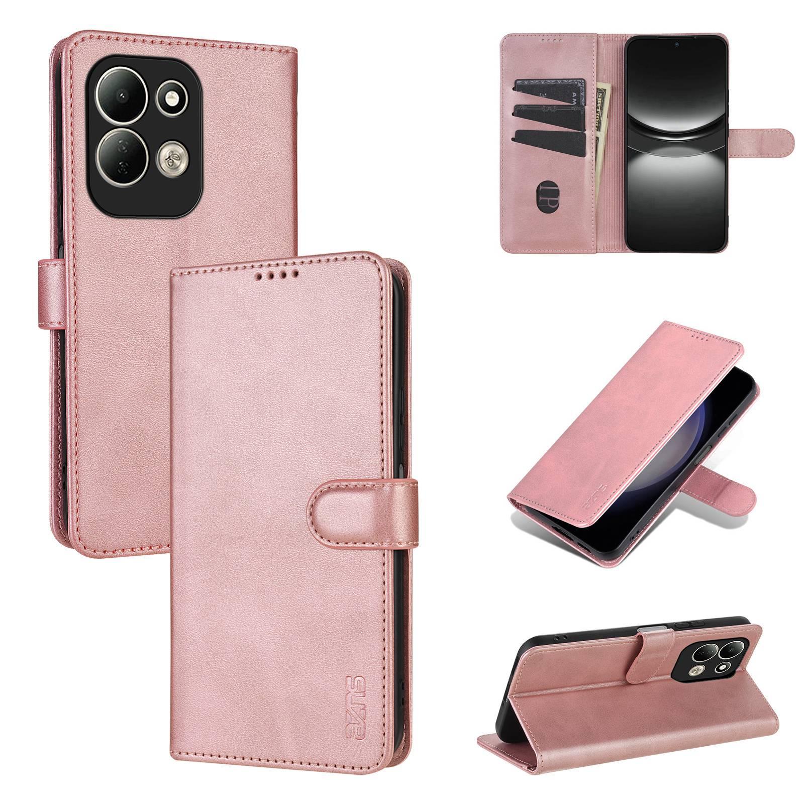 For Redmi 17 5G Global 170mm AZNS Skin Feel Calf Texture Flip Leather Phone Case(Rose Gold) - Shopkiz.com