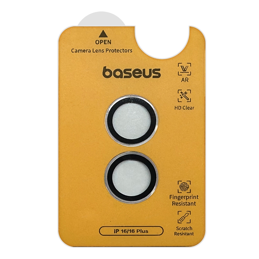 For iPhone 16 / 16 Plus Baseus Corning Series Glare-Repelling HD Lens Protector(Transparent) - Shopkiz.com