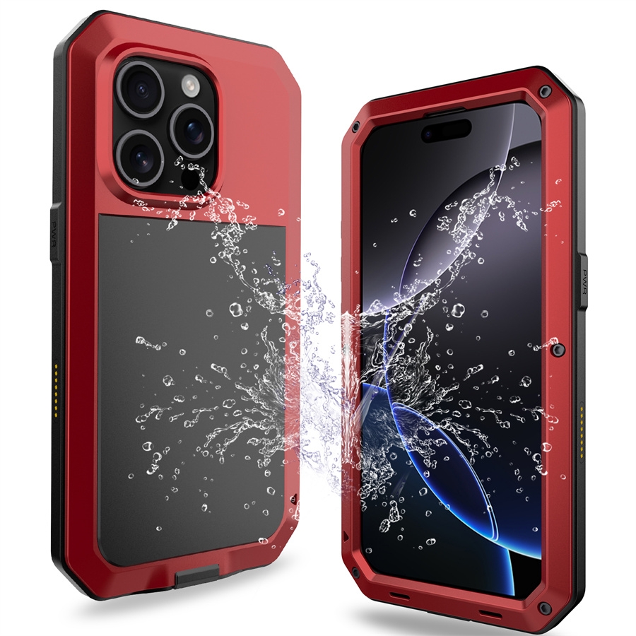 For iPhone 16 Pro Shockproof IP54 Life Waterproof Phone Case(Red) - Shopkiz.com
