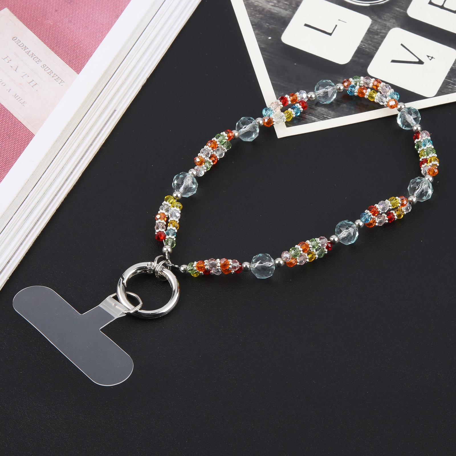 Mobile Phone Anti-lost Gorgeous Bead Chain Short Lanyard(Colorful) - Shopkiz.com