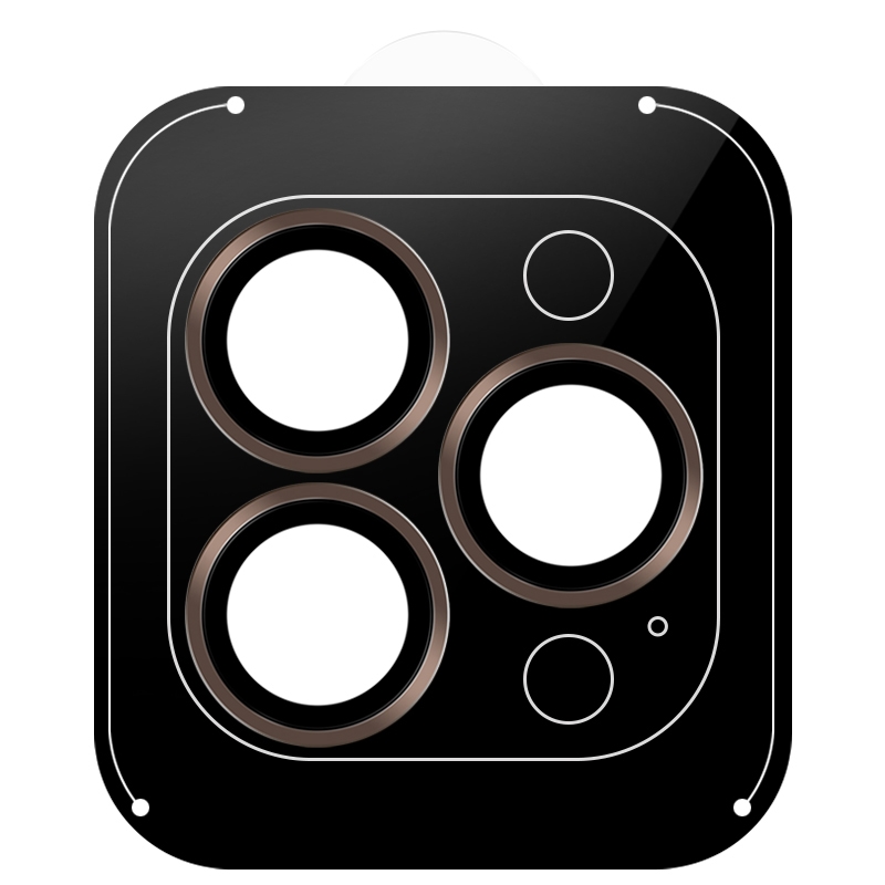 For iPhone 16 Pro / 16 Pro Max TGVIS 9H Anti Reflection HD Lens Protector(Golden) - Shopkiz.com