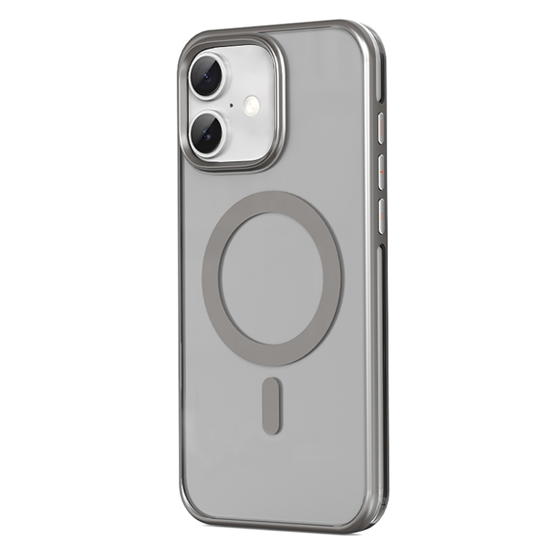 For iPhone 16 Mutural Airbag Anti-fall MagSafe Magnetic Phone Case(Grey) - Shopkiz.com