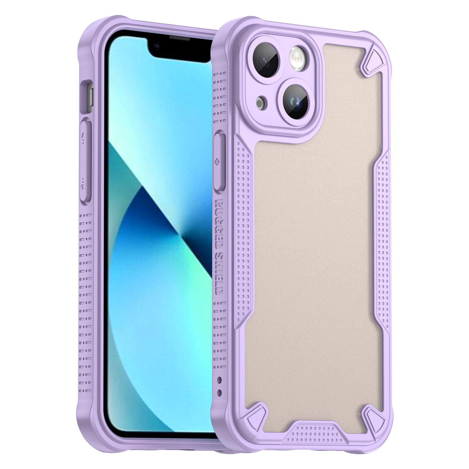 For iPhone 13 mini Armor Glaze PC Hybrid TPU Phone Case(Purple) - Shopkiz.com