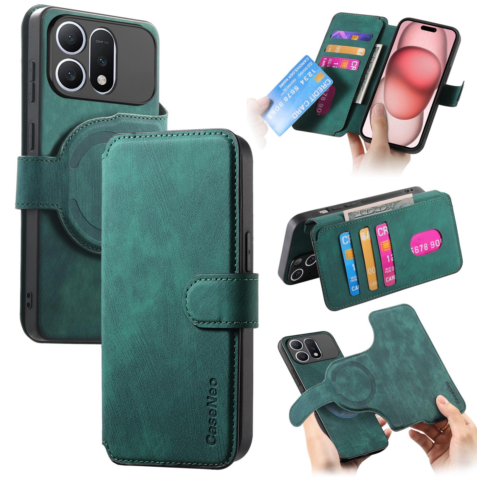 For Honor Win Turbo 5G CaseNeo MagSafe RFID Anti-theft Retro Leather Phone Case(Green) - Shopkiz.com