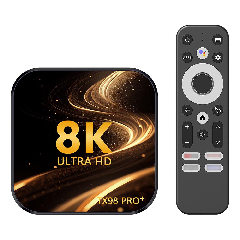 TX98 Pro+ 8K UHD Android 13 Smart TV Box with Remote Control, 4GB+64GB, RK3528 Quad-Core(EU Plug) - Shopkiz.com