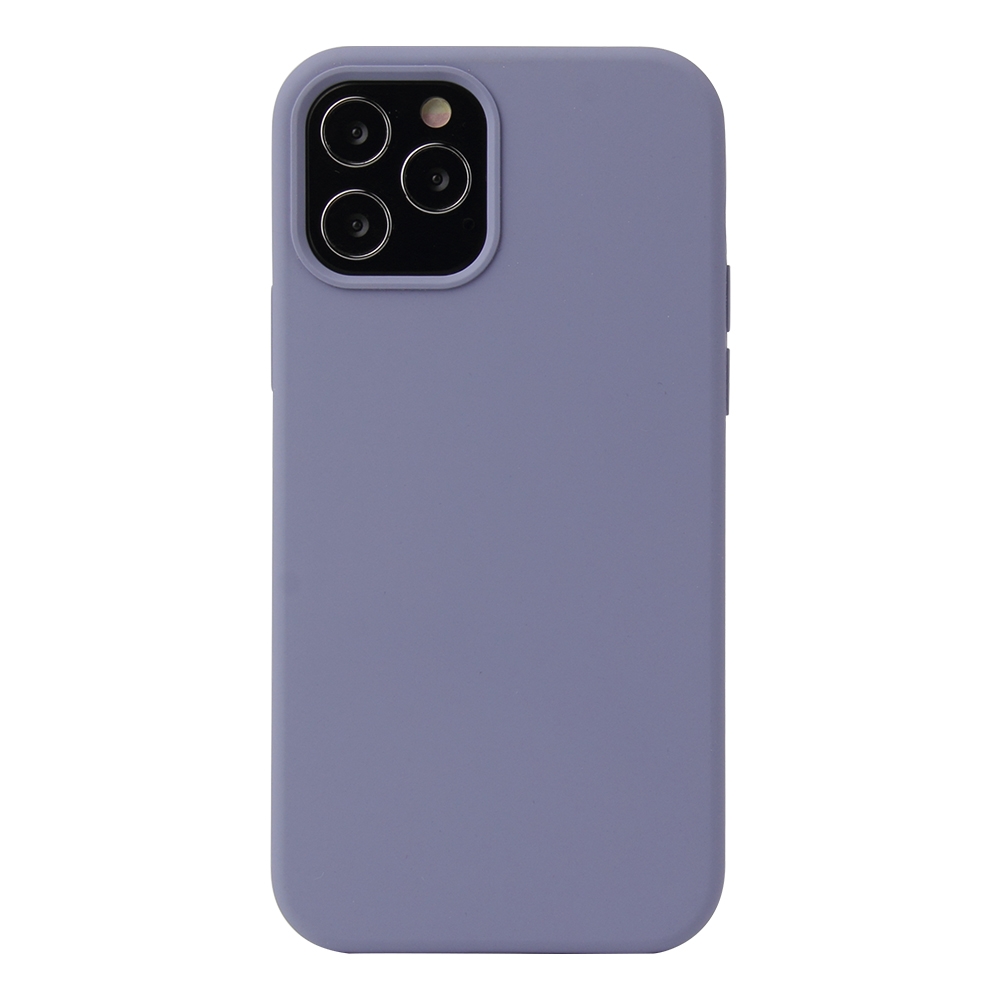 For iPhone 12 mini Solid Color Liquid Silicone Shockproof Protective Case(Lavender Grey) - Shopkiz.com