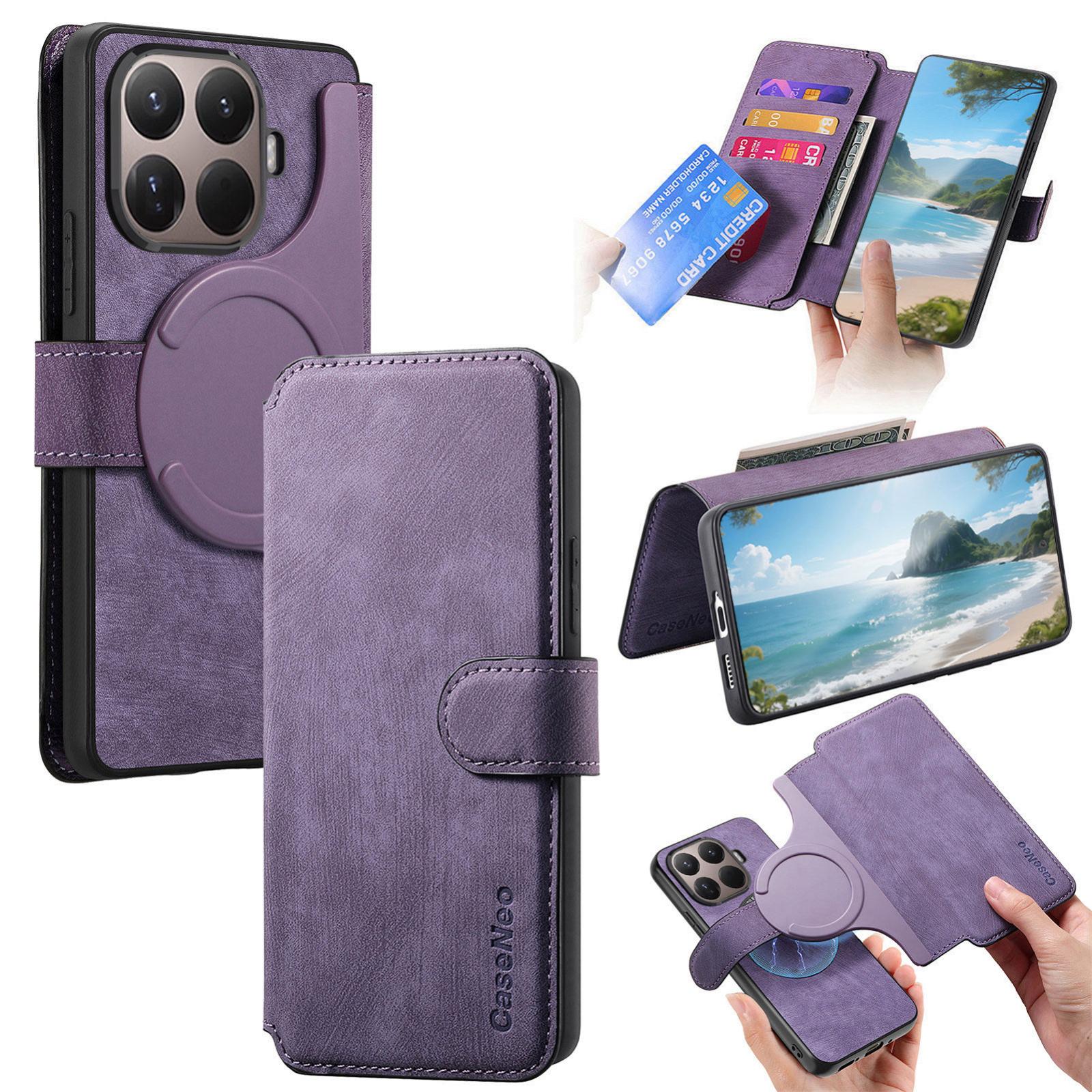 For Xiaomi 17T Pro 5G CaseNeo MagSafe RFID Anti-theft Retro Leather Phone Case(Purple) - Shopkiz.com
