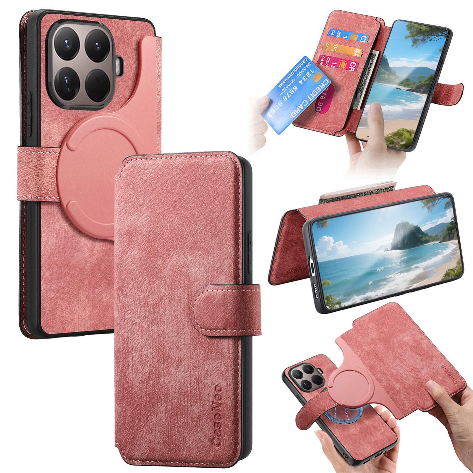 For Xiaomi 17T 5G CaseNeo MagSafe RFID Anti-theft Retro Leather Phone Case(Pink) - Shopkiz.com