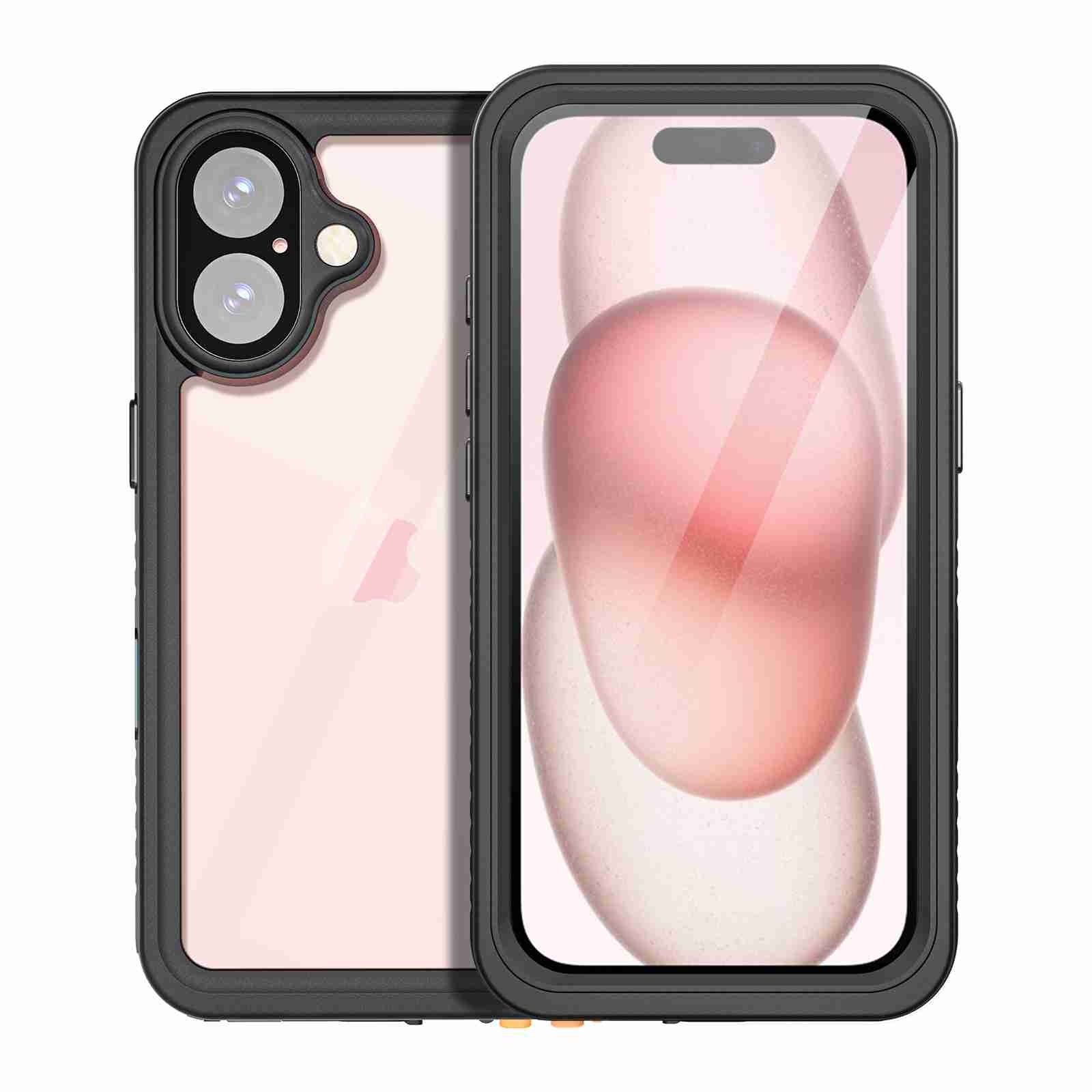 For iPhone 16 Plus RedPepper IP68 Waterproof Triple-proof Phone Case(Black) - Shopkiz.com