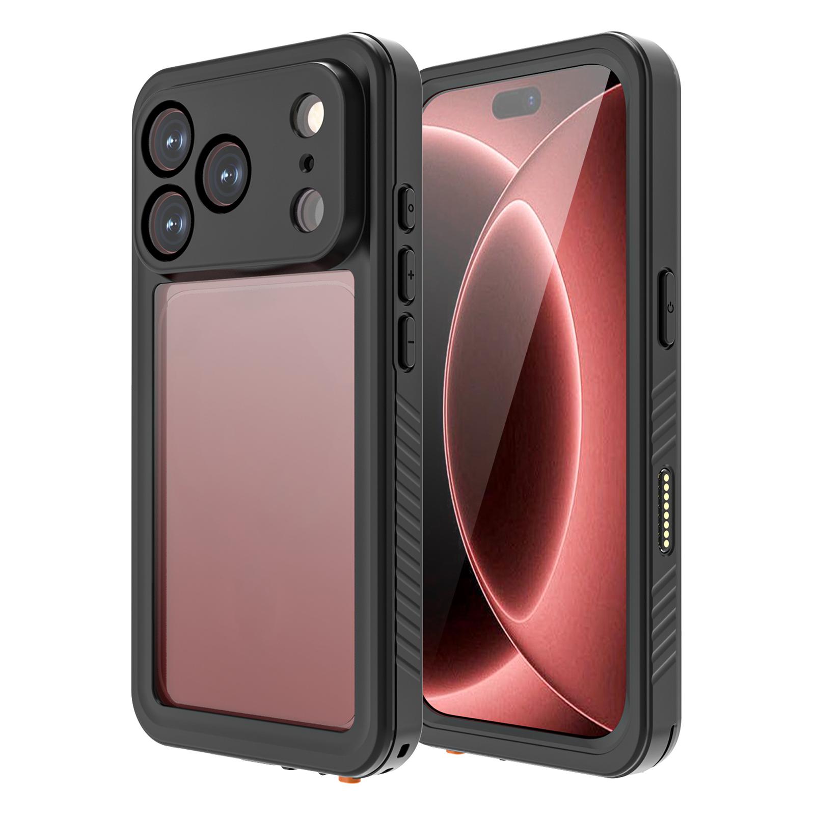 For iPhone 18 Pro RedPepper IP68 Waterproof Triple-proof Phone Case(Black) - Shopkiz.com