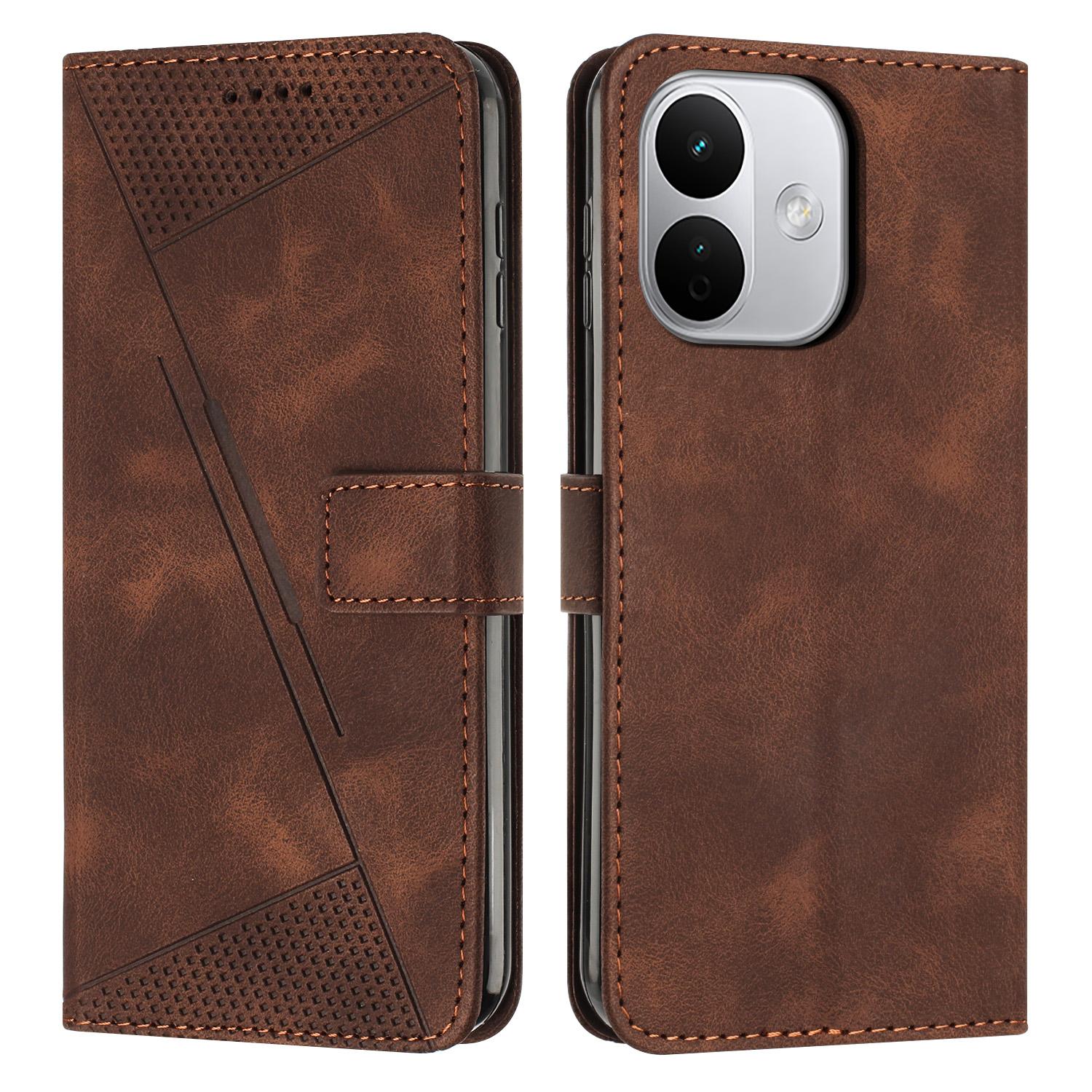 For Redmi Note 17 Pro 5G Global 163mm Dream Triangle Leather Phone Case with Lanyard(Brown) - Shopkiz.com