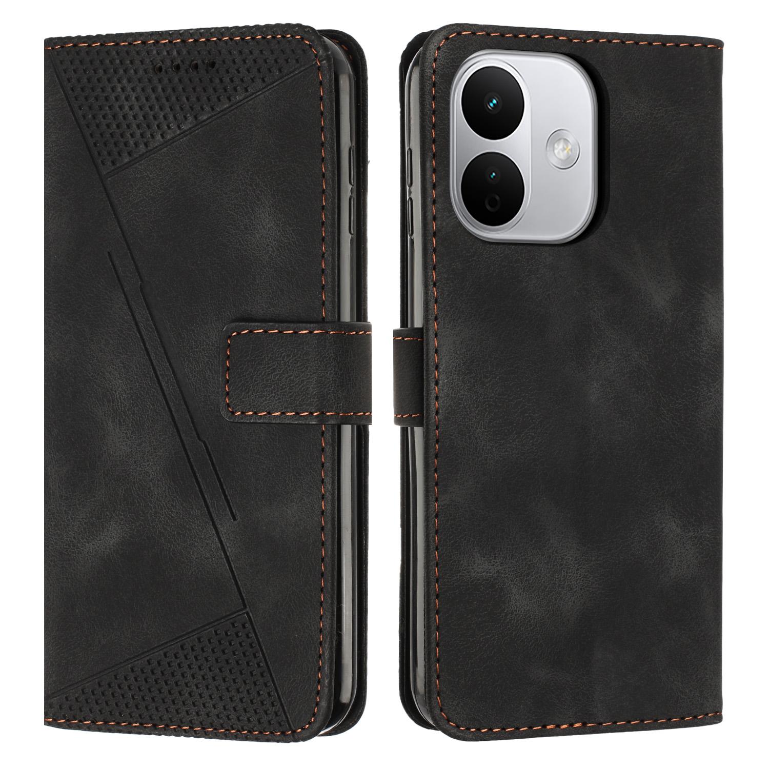 For Redmi Note 17 Pro 5G Global 163mm Dream Triangle Leather Phone Case with Lanyard(Black) - Shopkiz.com