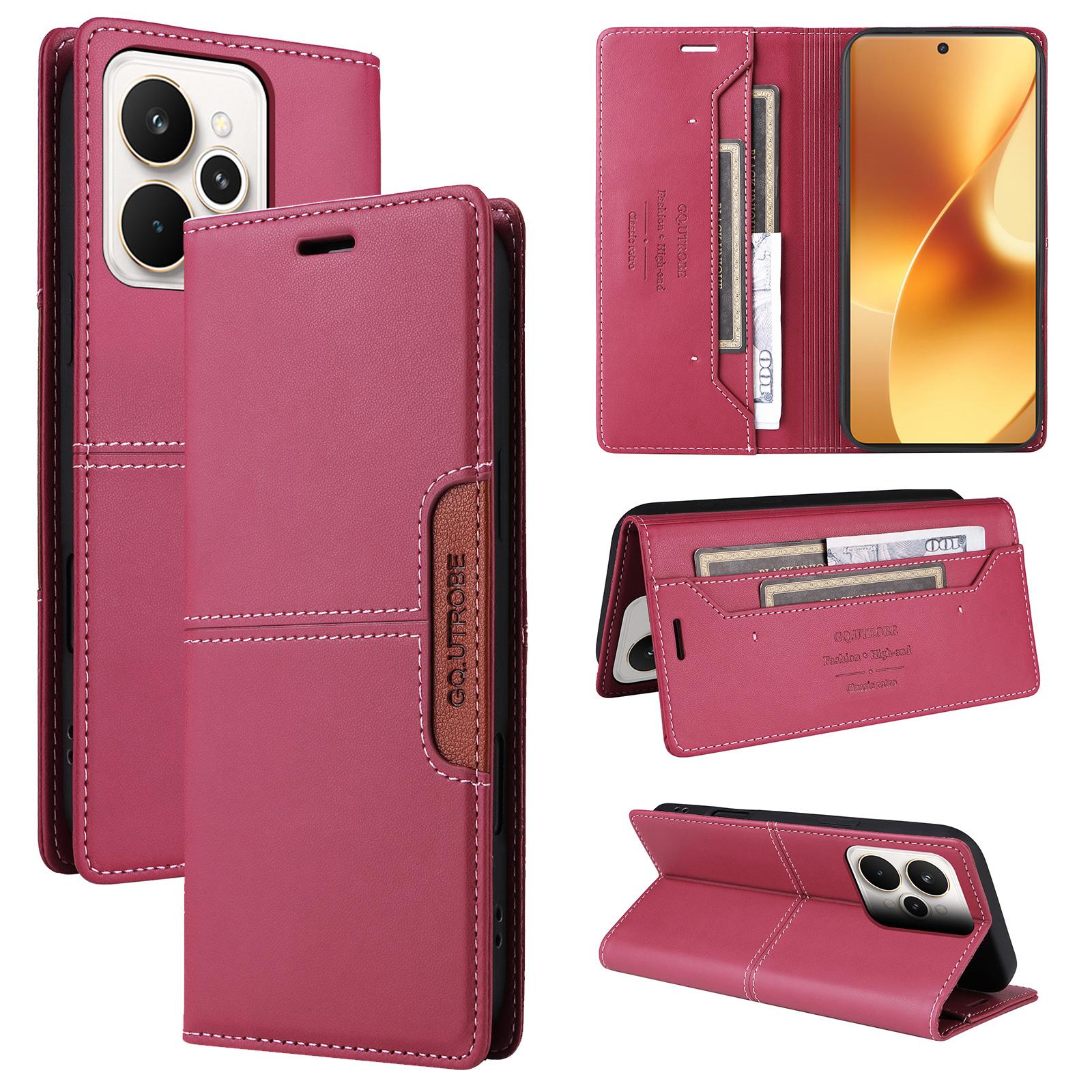 For Realme 15 Pro 5G GQUTROBE G01 RFID Anti-theft Leather Phone Case(Red) - Shopkiz.com