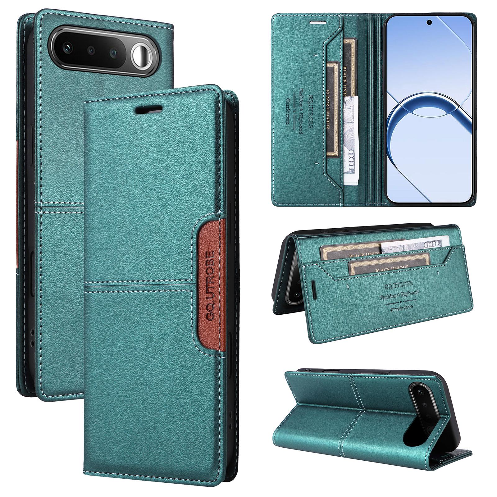 For Realme 16 5G GQUTROBE G01 RFID Anti-theft Leather Phone Case(Green) - Shopkiz.com