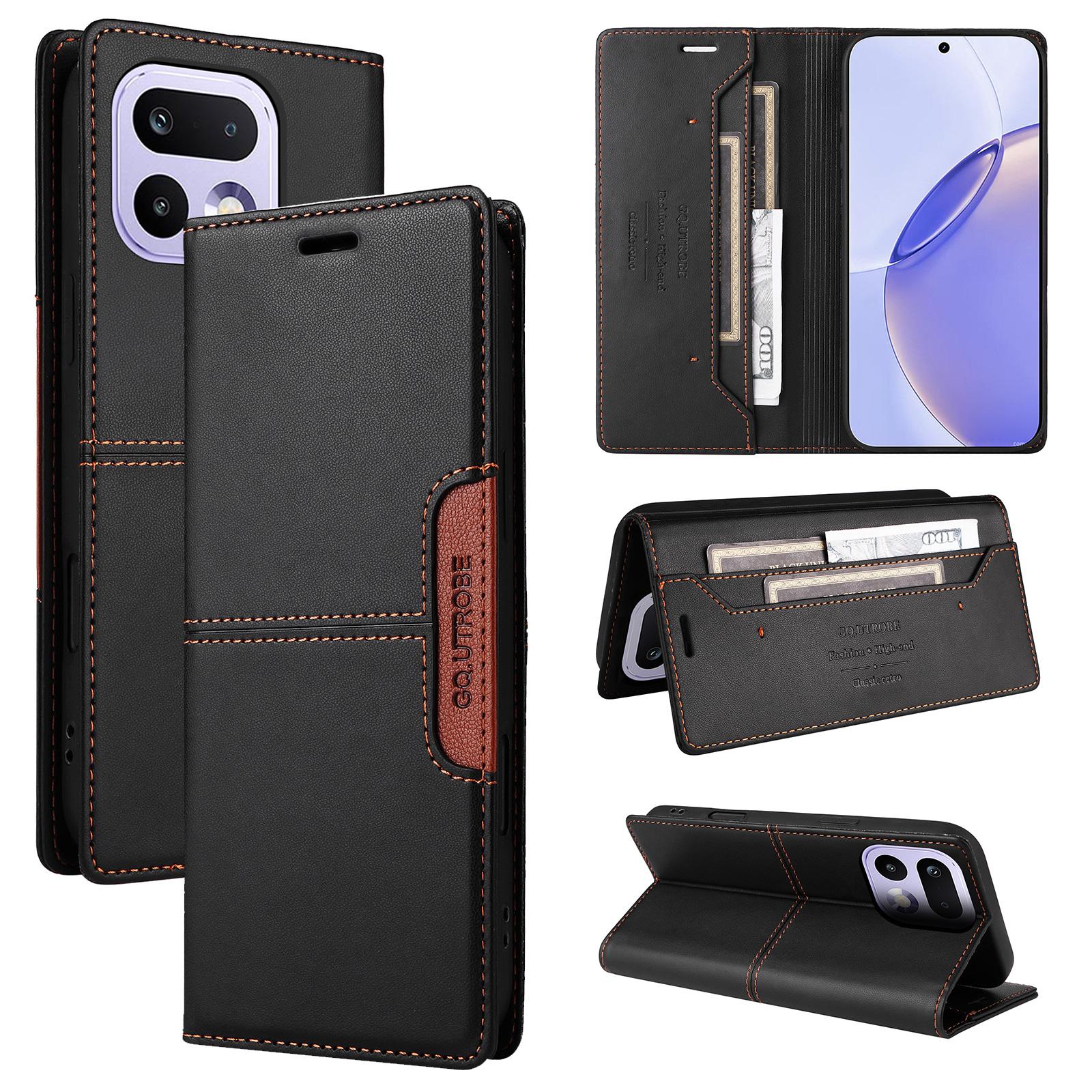 For Realme 16 Pro 5G GQUTROBE G01 RFID Anti-theft Leather Phone Case(Black) - Shopkiz.com
