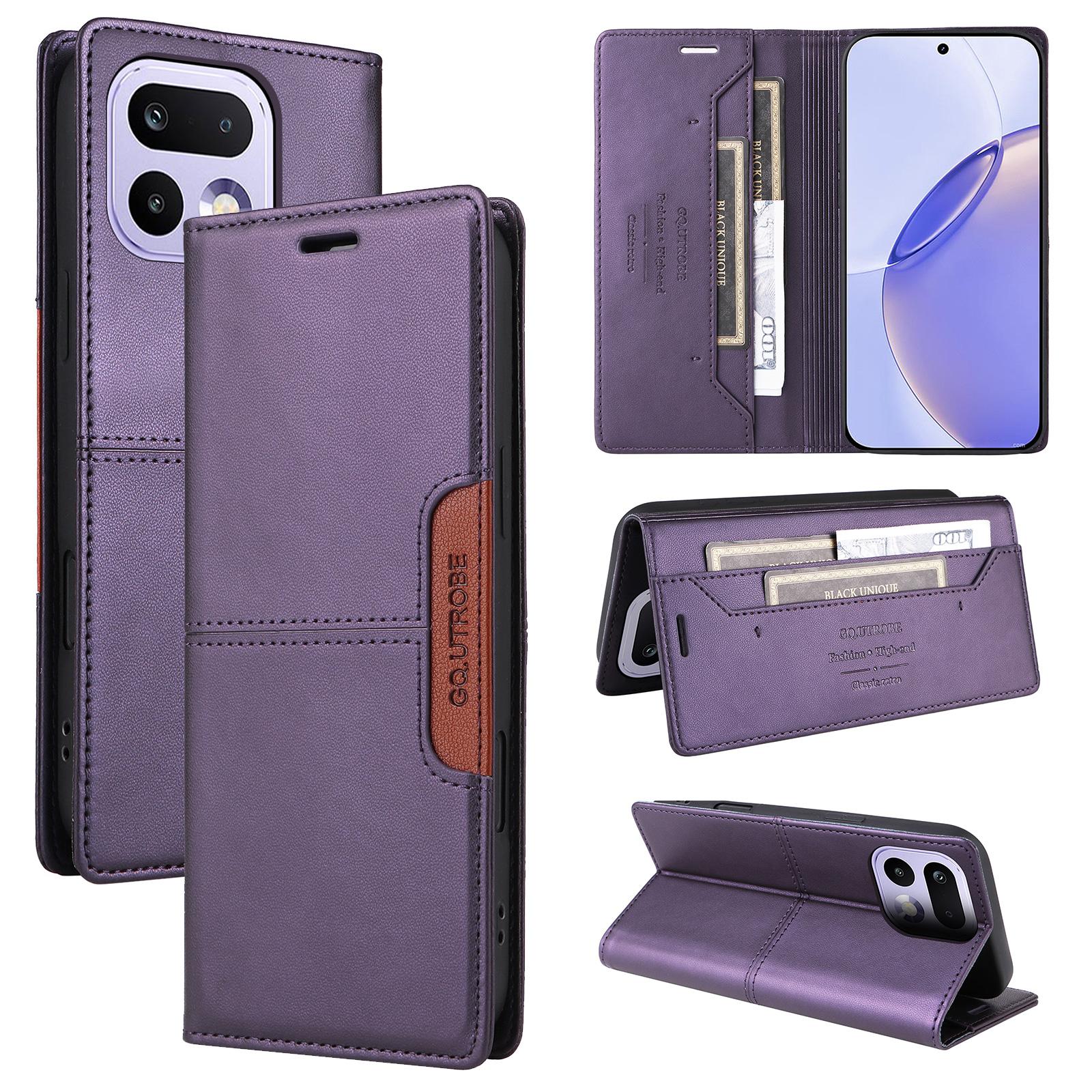 For Realme 16 Pro 5G GQUTROBE G01 RFID Anti-theft Leather Phone Case(Purple) - Shopkiz.com