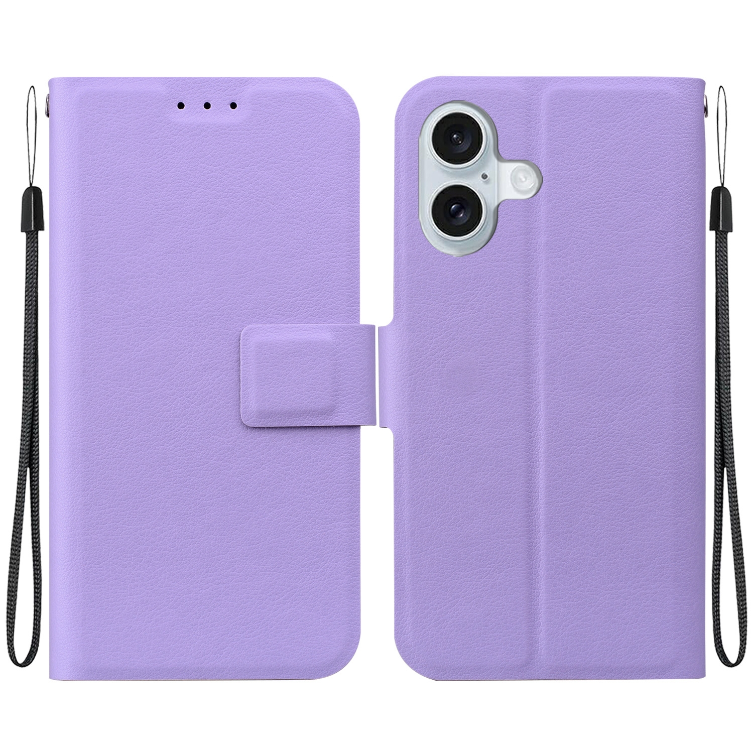 For iPhone 16 Plus Ultra-thin Voltage Magnetic Buckle Leather Phone Case(Purple) - Shopkiz.com