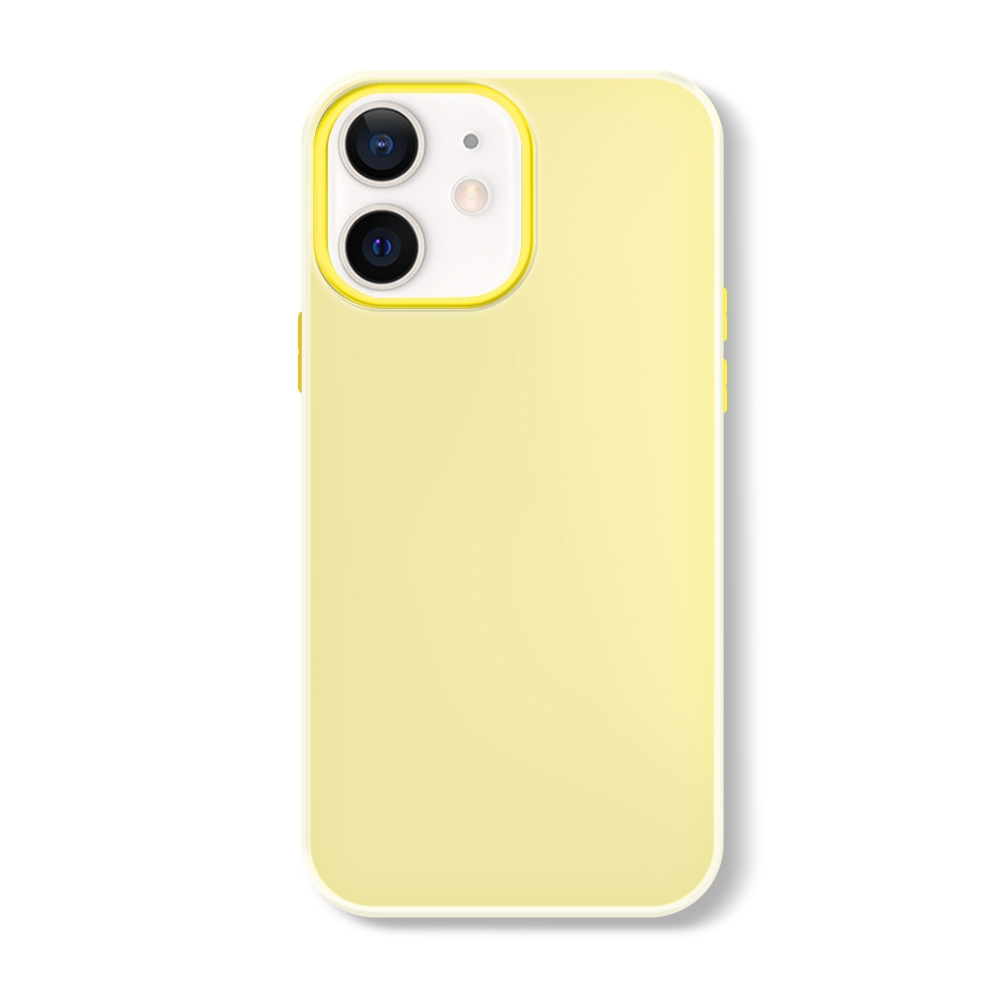 For iPhone 11 Skin Feeling Jelly Series TPU + PC Full Coverage Phone Case(Yellow) - Shopkiz.com