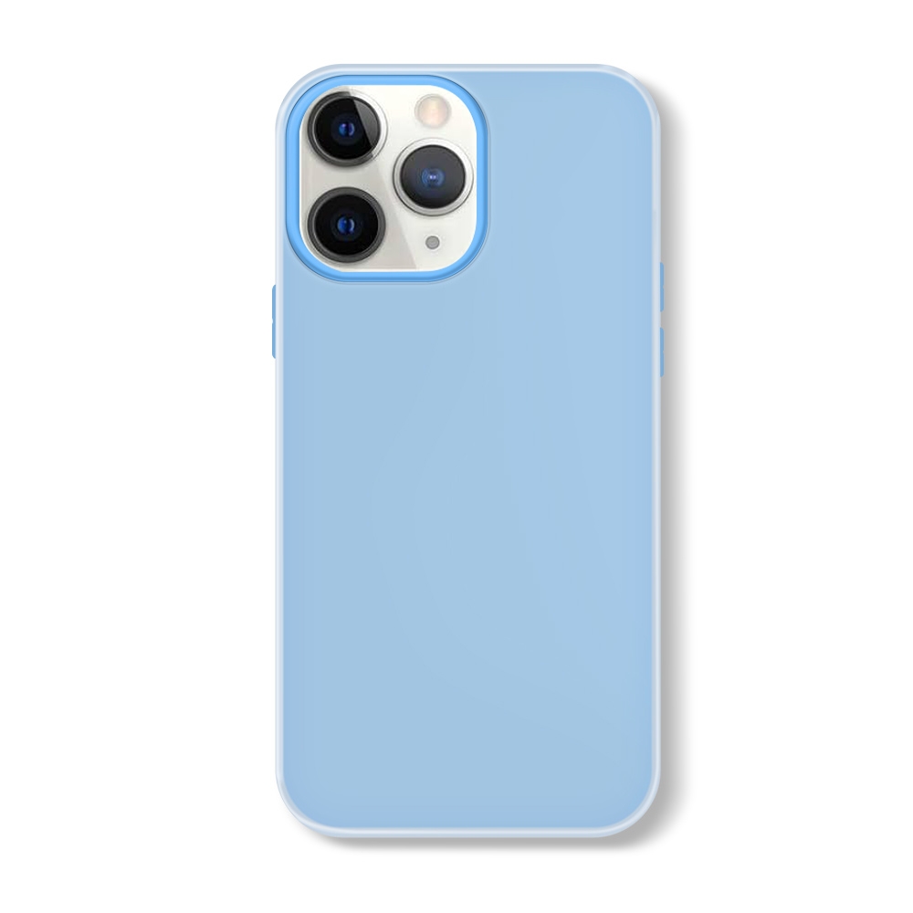 For iPhone 11 Pro Max Skin Feeling Jelly Series TPU + PC Full Coverage Phone Case(Blue) - Shopkiz.com