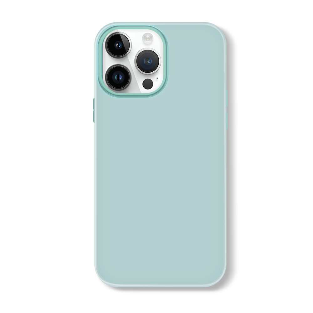 For iPhone 14 Pro Skin Feeling Jelly Series TPU + PC Full Coverage Phone Case(Light Green) - Shopkiz.com