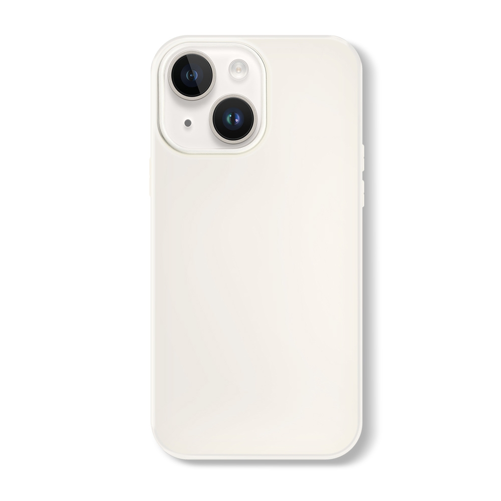 For iPhone 15 Plus Skin Feeling Jelly Series TPU + PC Full Coverage Phone Case(White) - Shopkiz.com