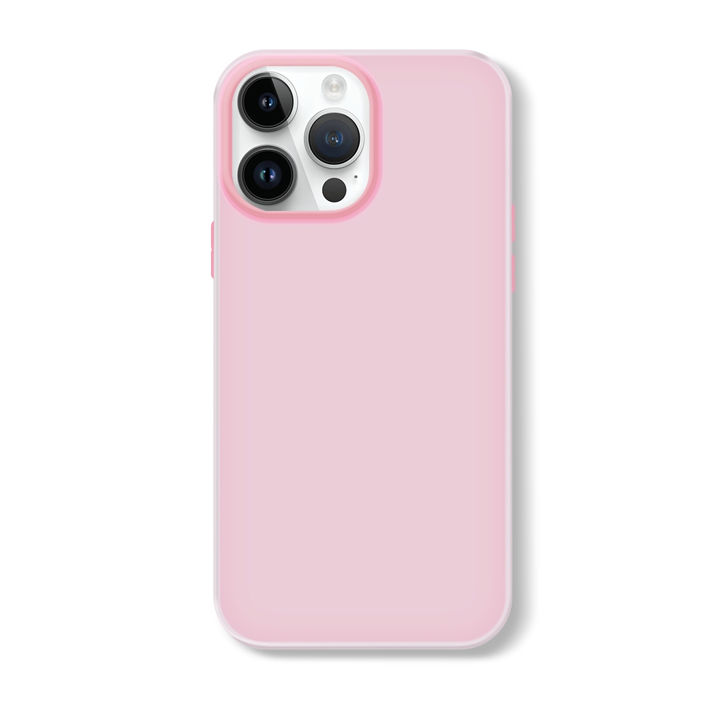 For iPhone 15 Pro Skin Feeling Jelly Series TPU + PC Full Coverage Phone Case(Pink) - Shopkiz.com