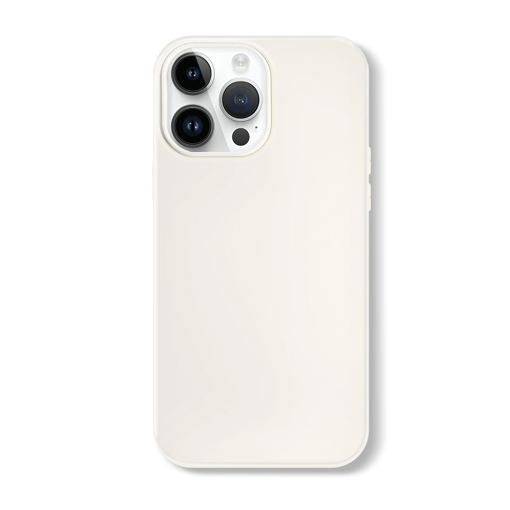 For iPhone 15 Pro Max Skin Feeling Jelly Series TPU + PC Full Coverage Phone Case(White) - Shopkiz.com