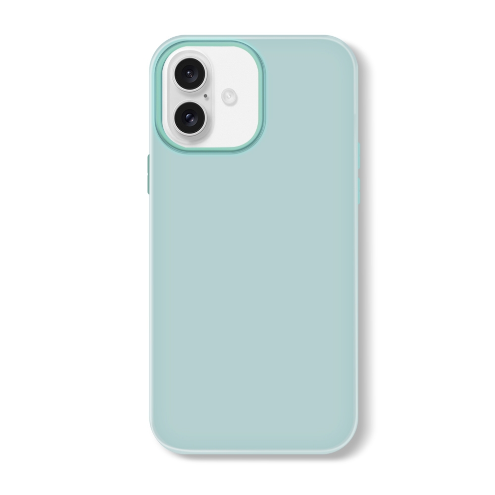 For iPhone 16 Plus Skin Feeling Jelly Series TPU + PC Full Coverage Phone Case(Light Green) - Shopkiz.com