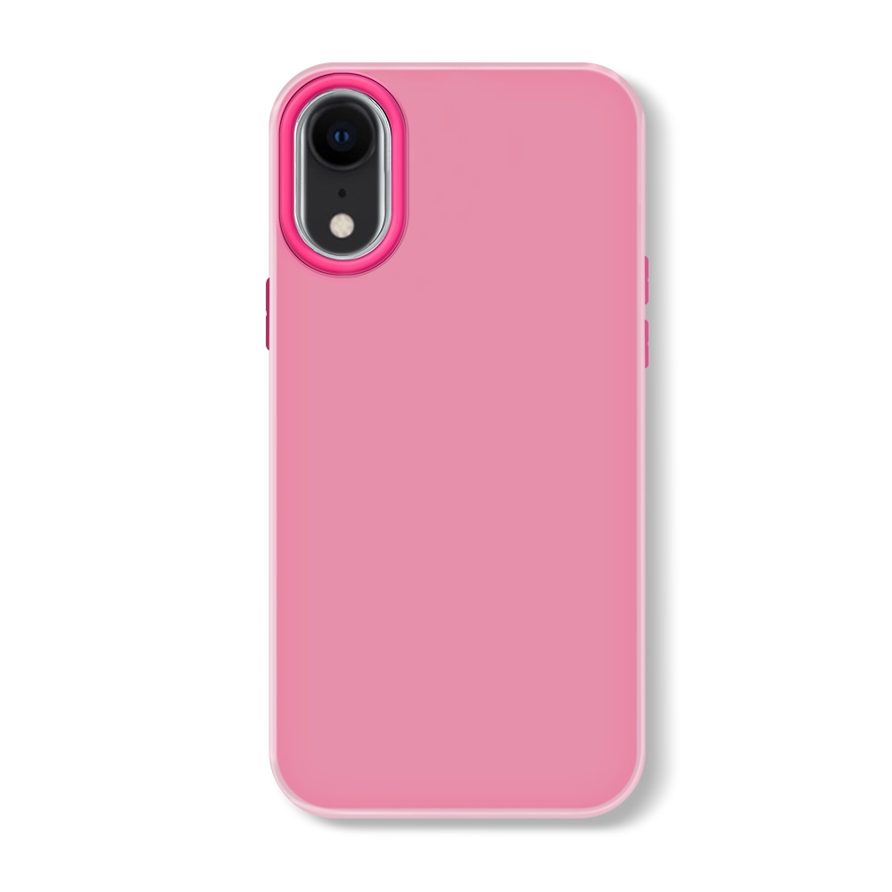 For iPhone XR Skin Feeling Jelly Series TPU + PC Full Coverage Phone Case(Rose Red) - Shopkiz.com