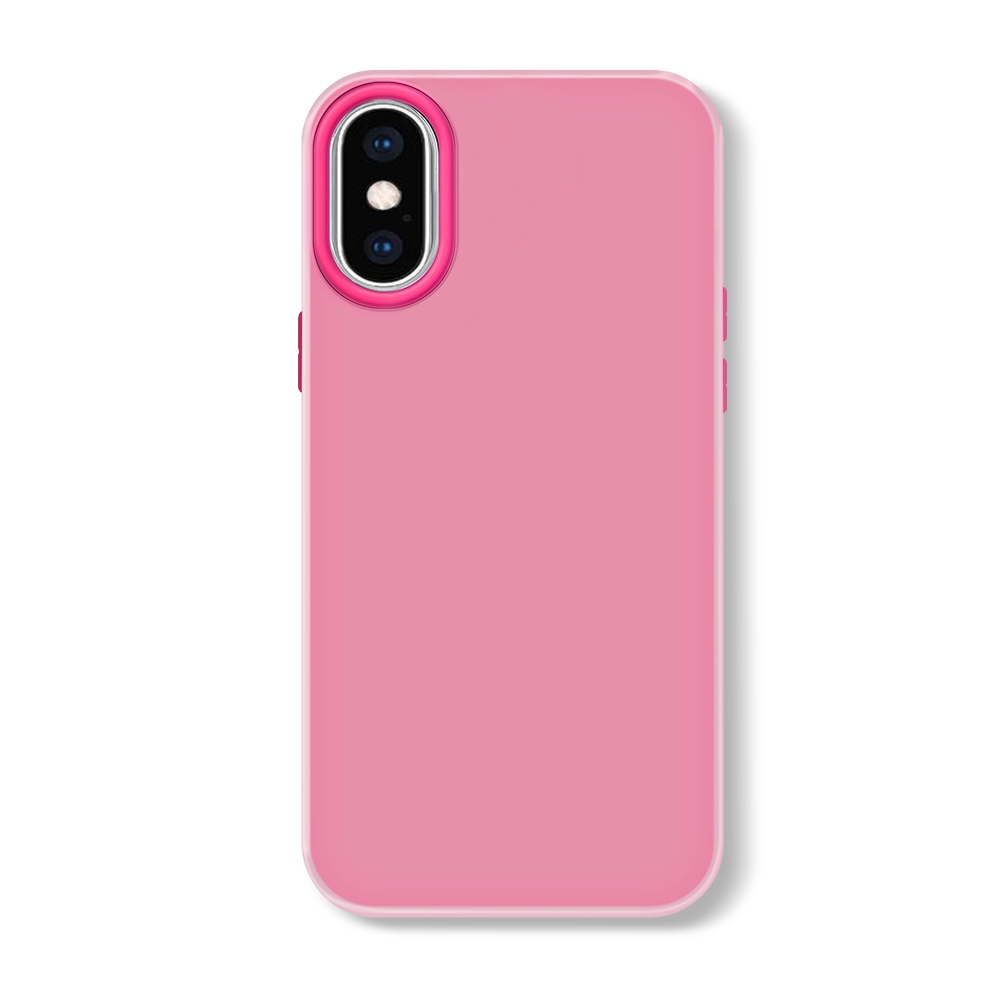 For iPhone XS Max Skin Feeling Jelly Series TPU + PC Full Coverage Phone Case(Rose Red) - Shopkiz.com