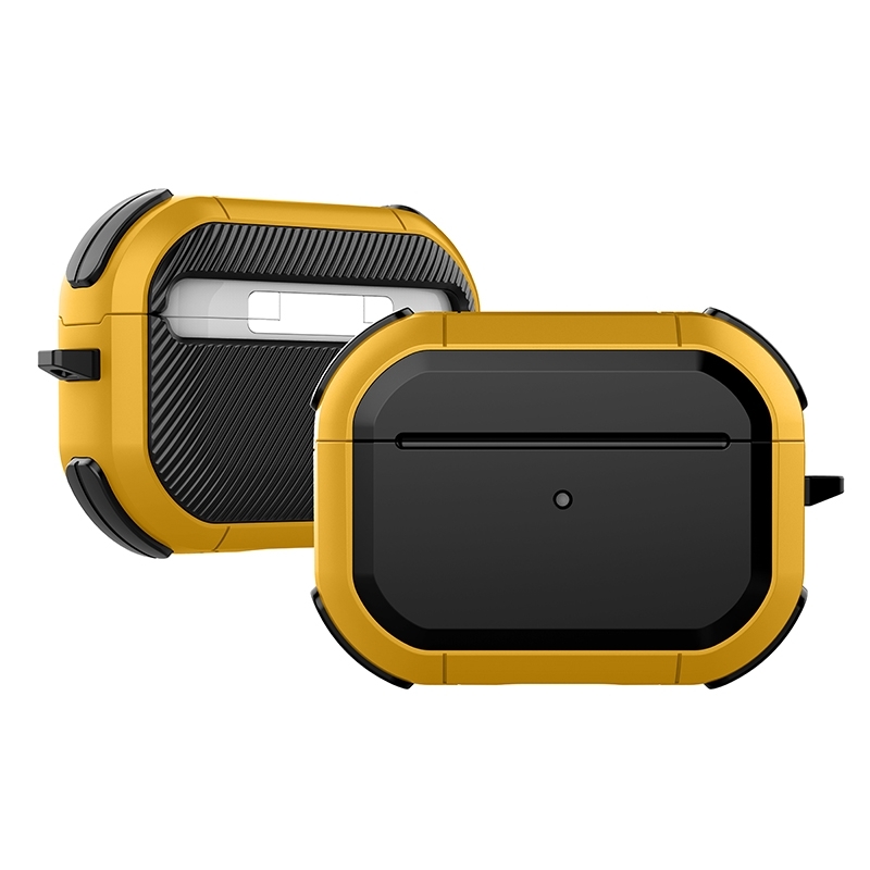 For AirPods 4 Thunder Mecha Wireless Bluetooth Earphones TPU Protective Case(Yellow) - Shopkiz.com