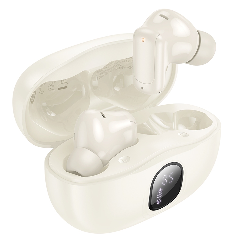 Borofone FQ4 TWS Wireless Bluetooth ANC+ENC Noise Reduction Earbuds(White) - Shopkiz.com
