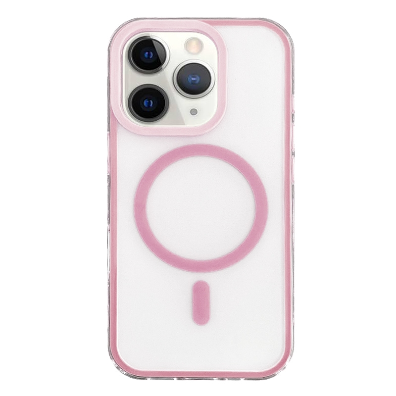 For iPhone 11 Pro Max Frosted MagSafe PC Phone Case(Pink) - Shopkiz.com