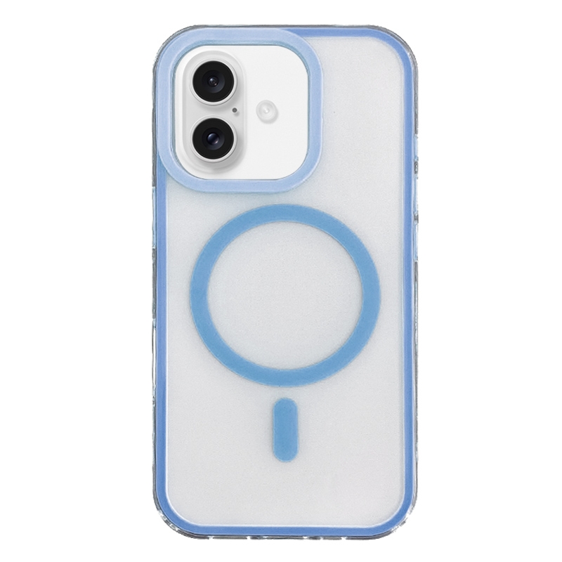For iPhone 16 Plus Frosted MagSafe PC Phone Case(Blue) - Shopkiz.com