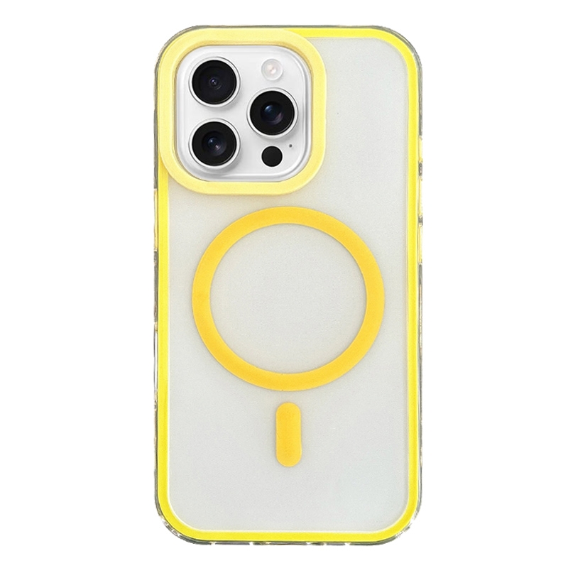 For iPhone 16 Pro Max Frosted MagSafe PC Phone Case(Yellow) - Shopkiz.com